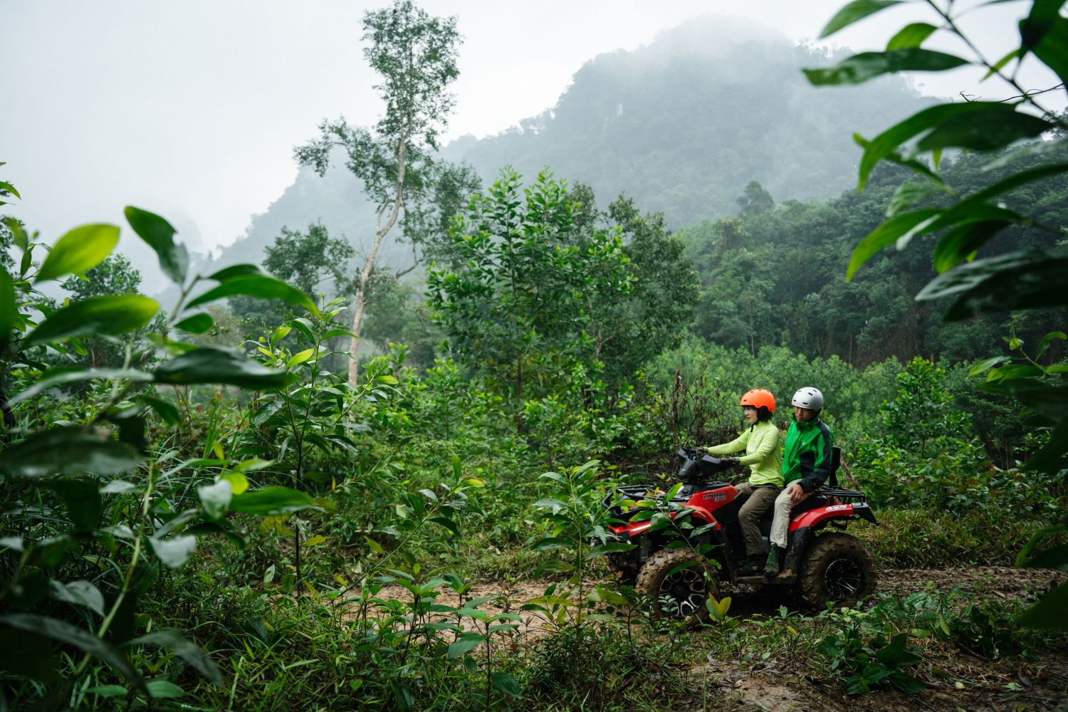 Chạy xe địa hình ATV qua bìa cánh rừng Lim hàng trăm tuổi.